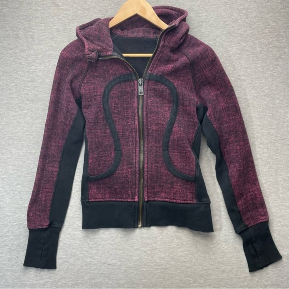 Lululemon Womens Purple Heathered Scuba Hoodie Size 6